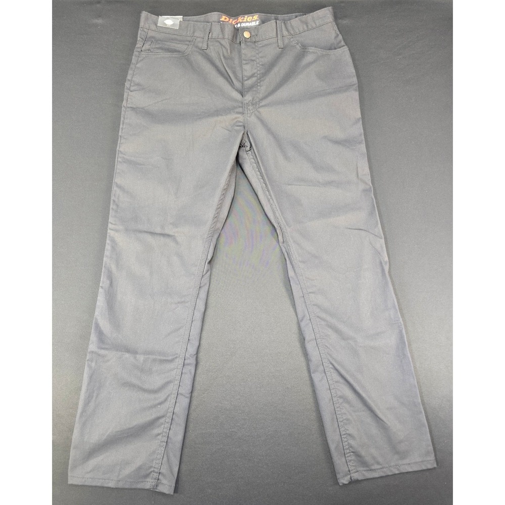 Dickies Flex Slim Fit 5 Pocket Twill Pants Men's 38x30 Black Stretch NWT